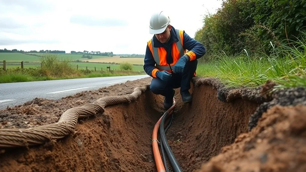 Underground Cable Installation in Sturry | Buried Power & Data Lines